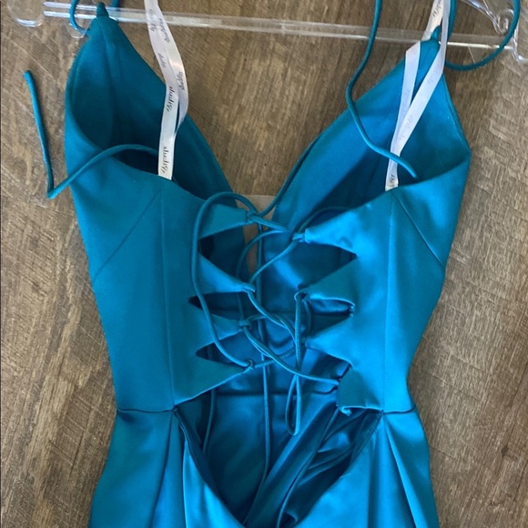 Studio 17 Teal Evening Formal Gown Size 4 - Picture 5 of 10